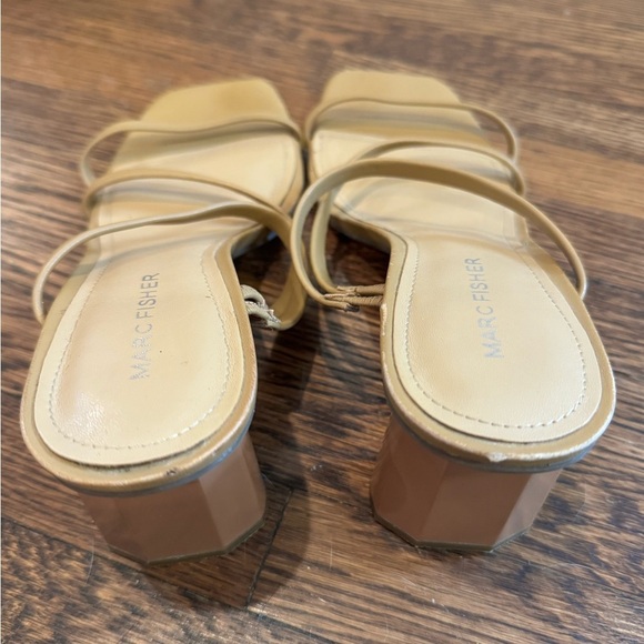Marc Fisher Tan Sandals with Strappy Design Size 7 - Picture 3 of 4